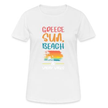 Greece Holiday Vibes - Women's Breathable T-Shirt - white - Front - AI Model Female 172 dark (172cm)