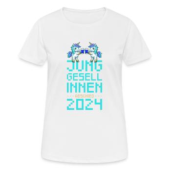 Unicorn Hen Party 2024 Party - Women's Breathable T-Shirt - white - Front - AI Model Female 172 dark (172cm)