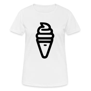 Eis - Frauen T-Shirt atmungsaktiv - Weiß - Vorne - AI Model Female 172 dark (172cm)