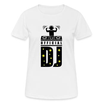 DJ Turntables Disc Jockey Party - Frauen T-Shirt atmungsaktiv - Weiß - Vorne - AI Model Female 172 dark (172cm)