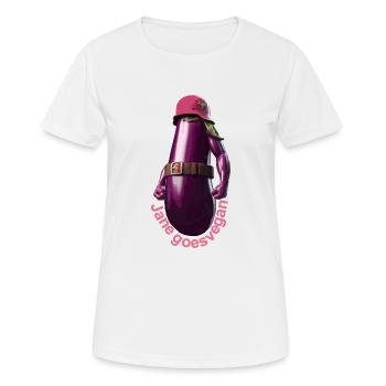 Jane wird Veganerin - Frauen T-Shirt atmungsaktiv - Weiß - Vorne - AI Model Female 172 dark (172cm)