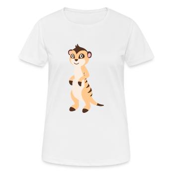 suricate - T-shirt respirant Femme - blanc - Devant - AI Model Female 172 dark (172cm)