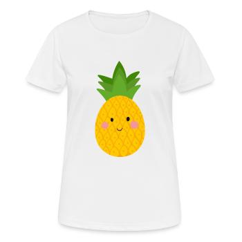 ananas - T-shirt respirant Femme - blanc - Devant - AI Model Female 172 dark (172cm)