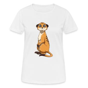 Meerkats for a meerkat lover - Women's Breathable T-Shirt - white - Front - AI Model Female 172 dark (172cm)