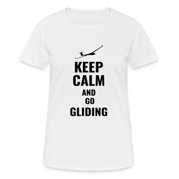 Pilote de planeur Planeur Planeur - T-shirt respirant Femme - blanc - Devant - AI Model Female 172 dark (172cm)