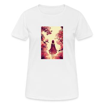 Manga Girl - T-shirt respirant Femme - blanc - Devant - AI Model Female 172 dark (172cm)
