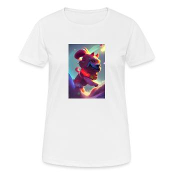 Chien dans l'espace - T-shirt respirant Femme - blanc - Devant - AI Model Female 172 dark (172cm)