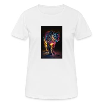 Leopard - Frauen T-Shirt atmungsaktiv - Weiß - Vorne - AI Model Female 172 dark (172cm)