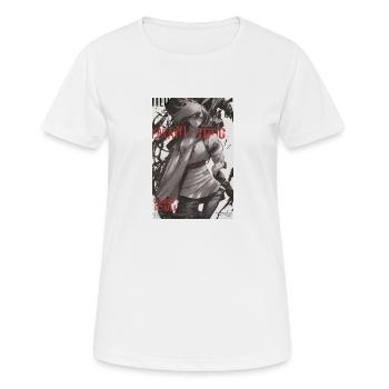 Affiche d’anime cinématographique épique - T-shirt respirant Femme - blanc - Devant - AI Model Female 172 dark (172cm)