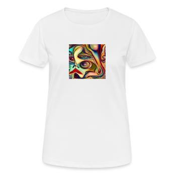 Abstraction - T-shirt respirant Femme - blanc - Devant - AI Model Female 172 dark (172cm)
