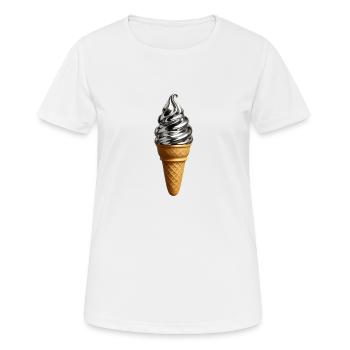 Chrome SoftICE - Frauen T-Shirt atmungsaktiv - Weiß - Vorne - AI Model Female 172 dark (172cm)