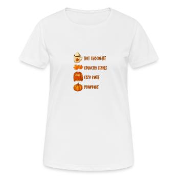 9DBE7008 7A30 409C 89D7 293B2B8C4CB0 - Frauen T-Shirt atmungsaktiv - Weiß - Vorne - AI Model Female 172 dark (172cm)