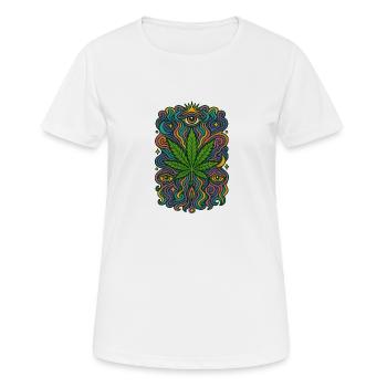 13 - T-shirt respirant Femme - blanc - Devant - AI Model Female 172 dark (172cm)