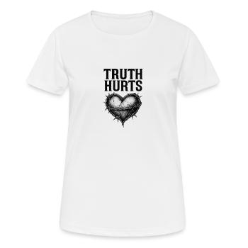 LA VÉRITÉ FAIT MAL - T-shirt respirant Femme - blanc - Devant - AI Model Female 172 dark (172cm)