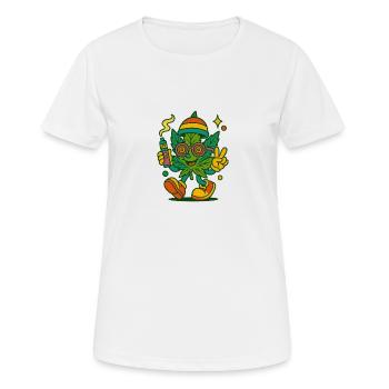 1 23 - Frauen T-Shirt atmungsaktiv - Weiß - Vorne - AI Model Female 172 dark (172cm)
