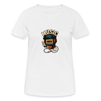 Musique - T-shirt respirant Femme - blanc - Devant - AI Model Female 172 dark (172cm)