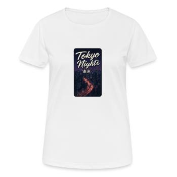 Tokyo Nights - Women's Breathable T-Shirt - white - Front - AI Model Female 172 dark (172cm)
