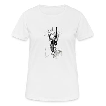 NUR GEWICHTET - Frauen T-Shirt atmungsaktiv - Weiß - Vorne - AI Model Female 172 dark (172cm)