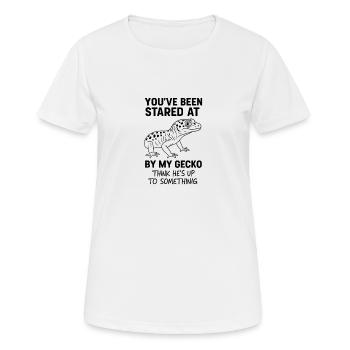 Stared at by my gecko - Women's Breathable T-Shirt - white - Front - AI Model Female 172 dark (172cm)