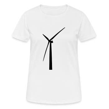 windmill windmuehle wind turbine windrad33 - Frauen T-Shirt atmungsaktiv - Weiß - Vorne - AI Model Female 172 dark (172cm)