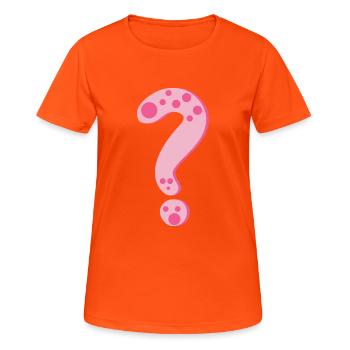 Question mark - Women's Breathable T-Shirt - neon orange - Front - AI Model Female 172 dark (172cm)
