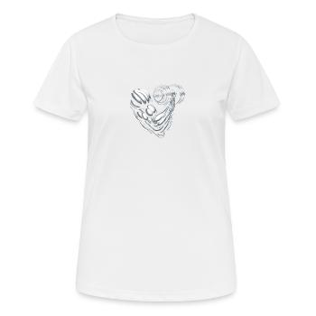 Puissance musculaire - T-shirt respirant Femme - blanc - Devant - AI Model Female 172 dark (172cm)