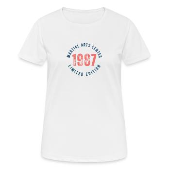 Martial Arts Center 1987 Limited Edition - Frauen T-Shirt atmungsaktiv - Weiß - Vorne - AI Model Female 172 dark (172cm)