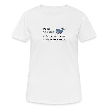 Whale crypto - T-shirt respirant Femme - blanc - Devant - AI Model Female 172 dark (172cm)