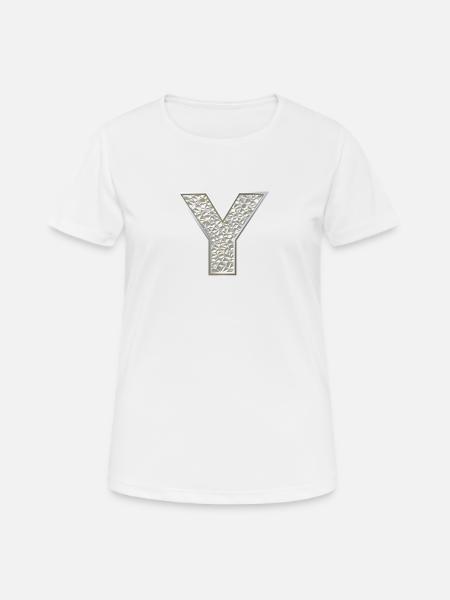 Y, letter, initial, monogram, - Frauen T-Shirt atmungsaktiv - Weiß