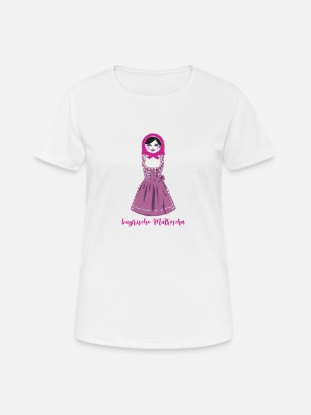 bayrische matroschka, dirndl, - Frauen T-Shirt atmungsaktiv - Weiß
