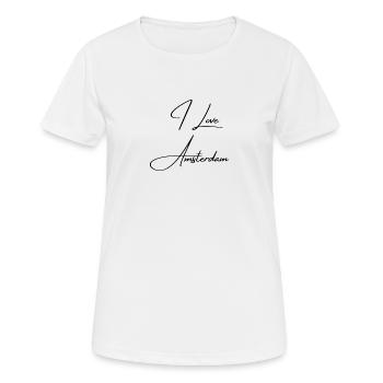 I love Amsterdam - Frauen T-Shirt atmungsaktiv - Weiß - Vorne - AI Model Female 172 dark (172cm)