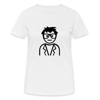 Nerd - T-shirt respirant Femme - blanc - Devant - AI Model Female 172 dark (172cm)