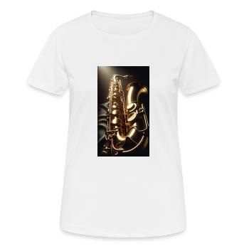 Saxophone - T-shirt respirant Femme - blanc - Devant - AI Model Female 172 dark (172cm)