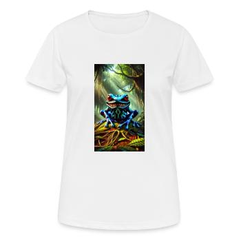 Amazonas-Frosch - Frauen T-Shirt atmungsaktiv - Weiß - Vorne - AI Model Female 172 dark (172cm)