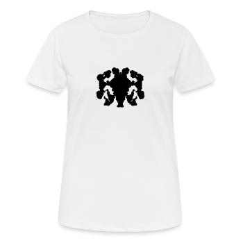 Test de Rosarch - T-shirt respirant Femme - blanc - Devant - AI Model Female 172 dark (172cm)