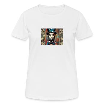 PRESIDENT LINCOLN - Women's Breathable T-Shirt - white - Front - AI Model Female 172 dark (172cm)