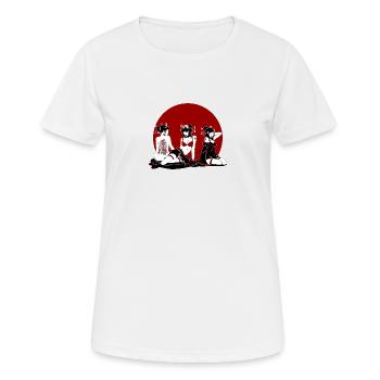 Geisha Gang - T-shirt respirant Femme - blanc - Devant - AI Model Female 172 dark (172cm)