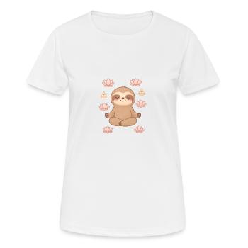 Mindfulness Yoga Meditation Inner Peace - Women's Breathable T-Shirt - white - Front - AI Model Female 172 dark (172cm)