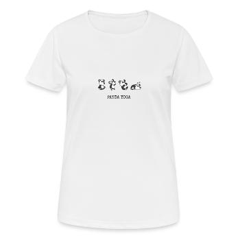 Panda Yoga | lustiges Geschenk - Frauen T-Shirt atmungsaktiv - Weiß - Vorne - AI Model Female 172 dark (172cm)