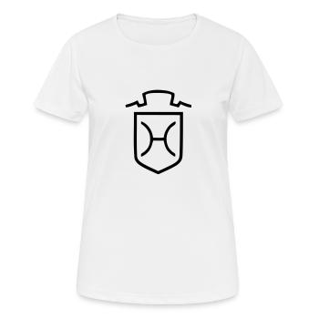Holsteiner - Frauen T-Shirt atmungsaktiv - Weiß - Vorne - AI Model Female 172 dark (172cm)