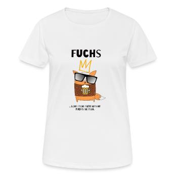 Fuchs kann man nicht lernen, Fuchs ist man - Frauen T-Shirt atmungsaktiv - Weiß - Vorne - AI Model Female 172 dark (172cm)