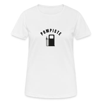 Collection Pompiste - Profession - T-shirt respirant Femme - blanc - Devant - AI Model Female 172 dark (172cm)