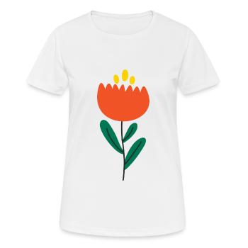 Fleur Tulipe Naturelle - T-shirt respirant Femme - blanc - Devant - AI Model Female 172 dark (172cm)