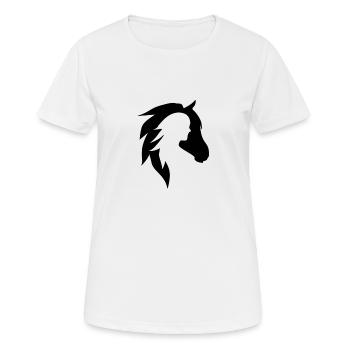 Pferde Motiv Mädchen - Frauen T-Shirt atmungsaktiv - Weiß - Vorne - AI Model Female 172 dark (172cm)