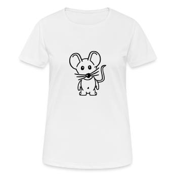 Mouse - Women's Breathable T-Shirt - white - Front - AI Model Female 172 dark (172cm)