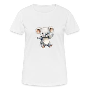 Koala Koala classe - T-shirt respirant Femme - blanc - Devant - AI Model Female 172 dark (172cm)