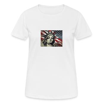Freiheitsstatue - Frauen T-Shirt atmungsaktiv - Weiß - Vorne - AI Model Female 172 dark (172cm)