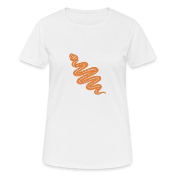 DOWN UNDER SNAKE - Frauen T-Shirt atmungsaktiv - Weiß - Vorne - AI Model Female 172 dark (172cm)