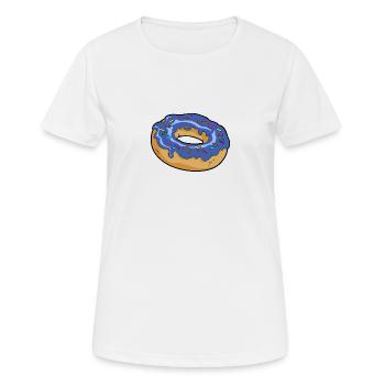 Blaubeere Donut - Frauen T-Shirt atmungsaktiv - Weiß - Vorne - AI Model Female 172 dark (172cm)
