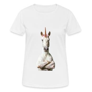 Licorne - T-shirt respirant Femme - blanc - Devant - AI Model Female 172 dark (172cm)